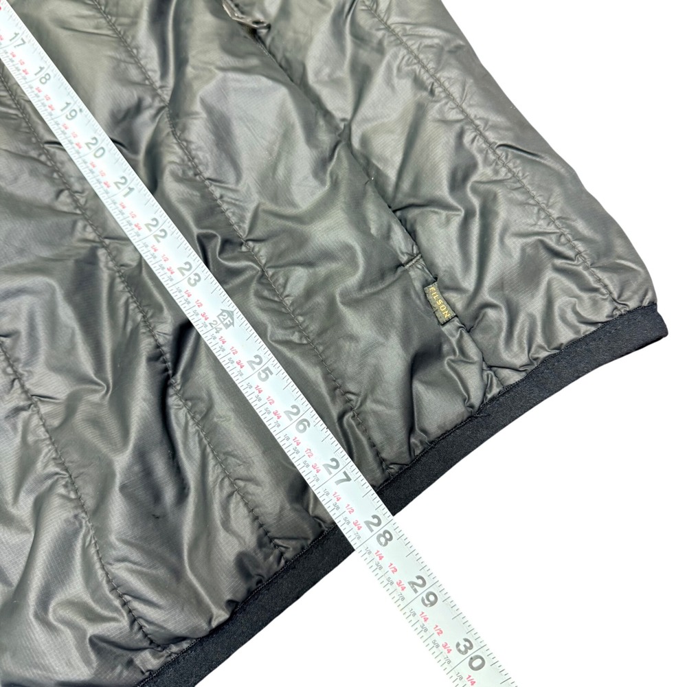 FILSON 2XL Men's Puffer Vest Raven Dark Gray Full Zip Quilted Outdoor Gorpcore - Picture 5 of 11
